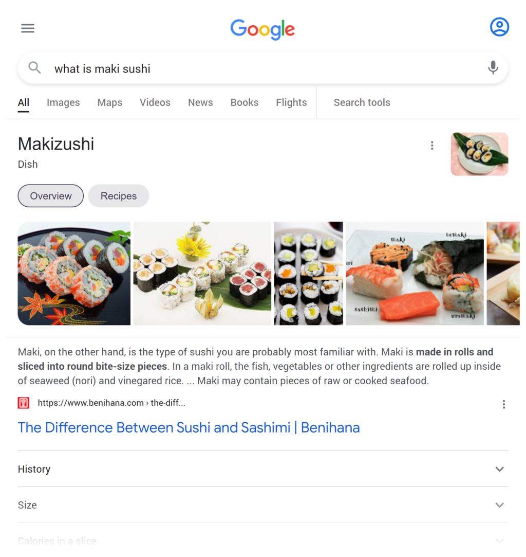 maki sushi关键词手机端谷歌搜索结果