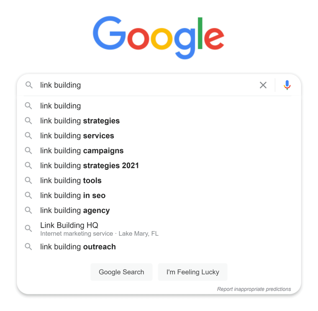 谷歌搜索下拉关键词