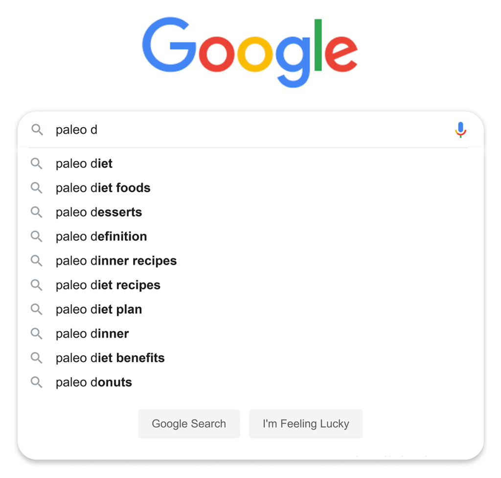 谷歌搜索关键词下拉