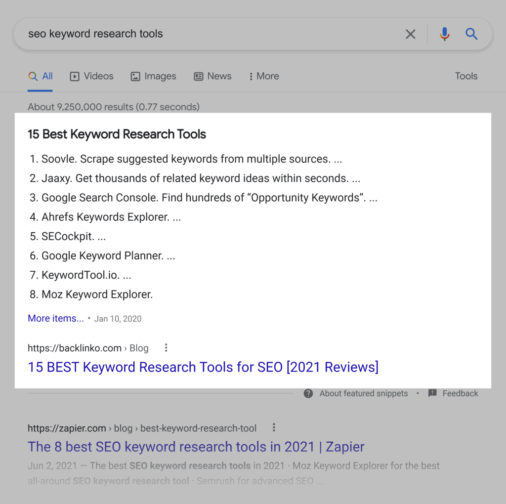 google serp搜索引擎优化关键词研究工具