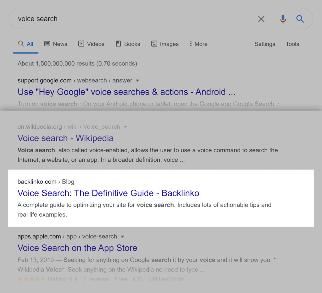 语音搜索关键词谷歌搜索结果