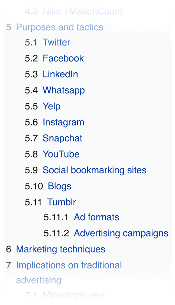 wikipedia内容目录