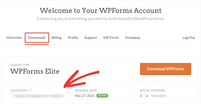 WPForms许可密钥