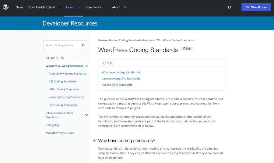 WordPress编码标准