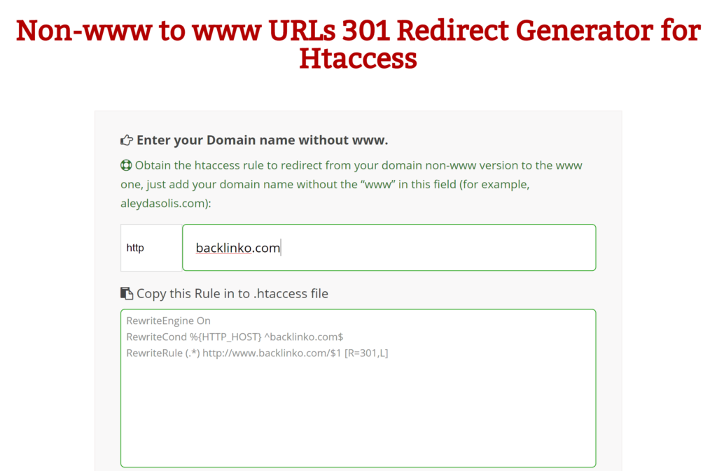 Simple Htaccess Redirects & Rewrite Generator