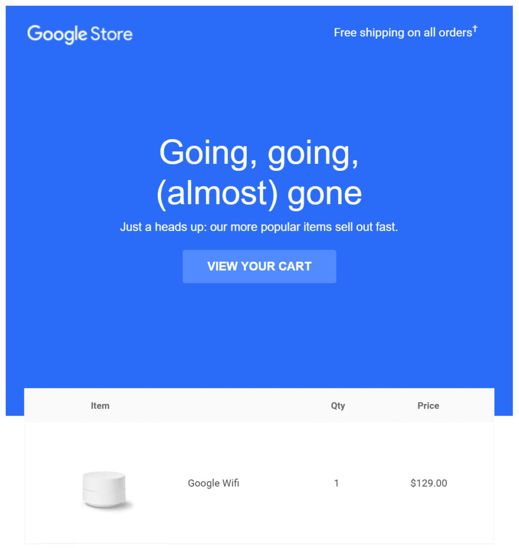 Google Store折扣码示例