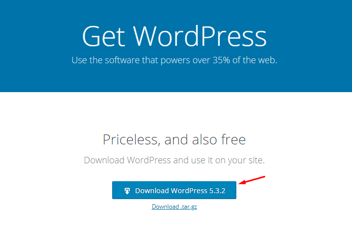 下载WordPress安装包