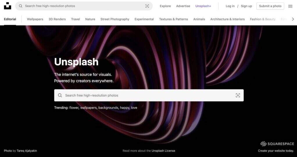Unsplash-Website