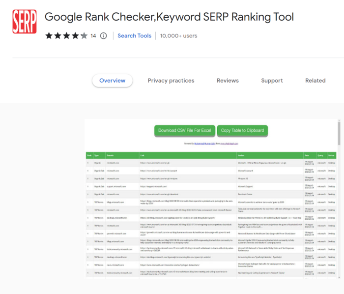 Bulk Google Rank Checker