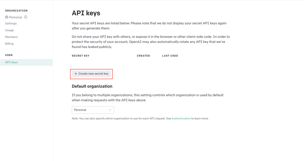 OpenAI API密钥