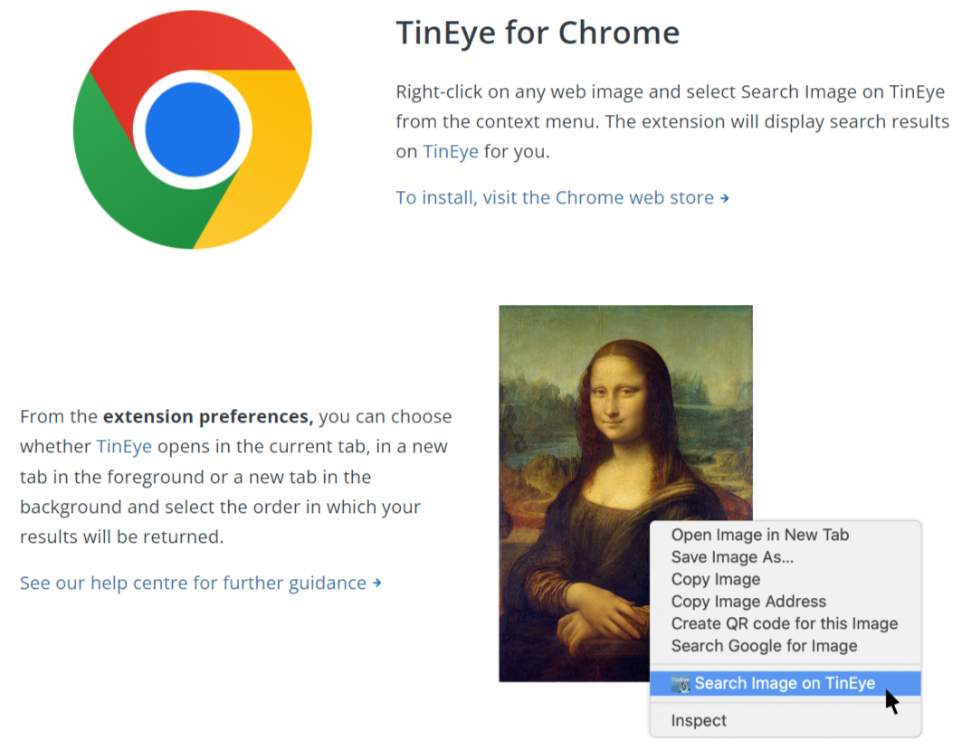 TinEye谷歌浏览器扩展