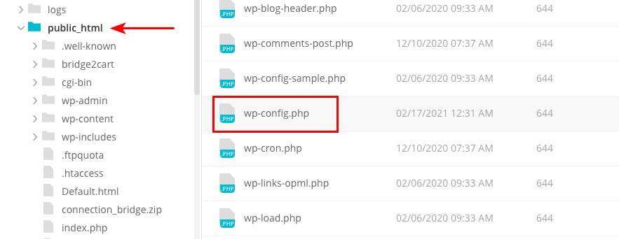 通过FTP工具访问wp-config文件