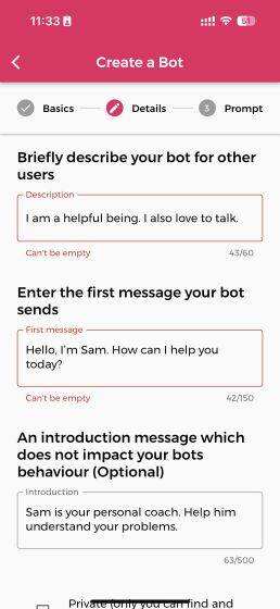 创建Chai AI聊天机器人