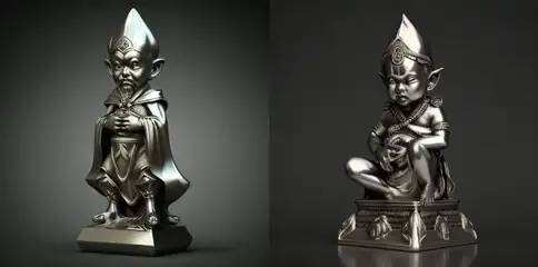 精灵雕像，中国银
