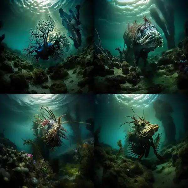 神秘的水下生物