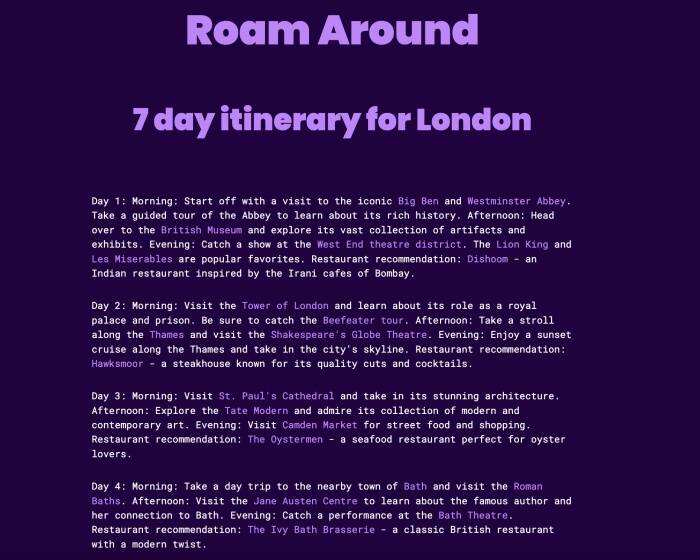 Roam Around旅游计划-1