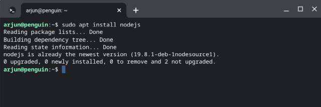 命令安装Node.js