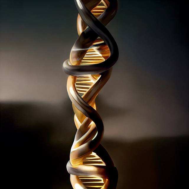 棚内拍摄的DNA双螺旋