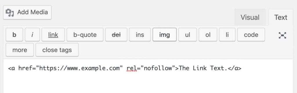 带nofollow的HTML链接代码