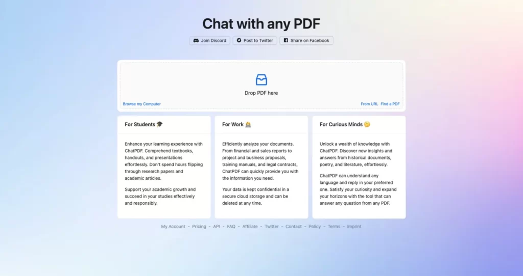 如何使用ChatPDF：基于PDF文档内容的AI聊天机器人