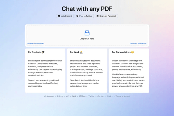 如何使用ChatPDF：基于PDF文档内容的AI聊天机器人特色图