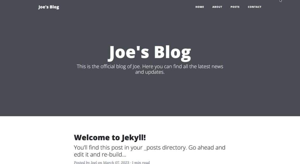 Jekyll博客静态网站
