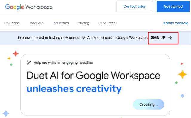 注册 Google Workspace Labs