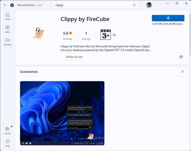 搜索安装 Clippy by FireCube