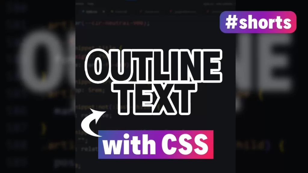 如何用CSS添加文字轮廓