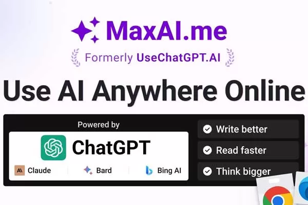 如何安装和使用多AI模型Chrome浏览器扩展MaxAI.me特色图