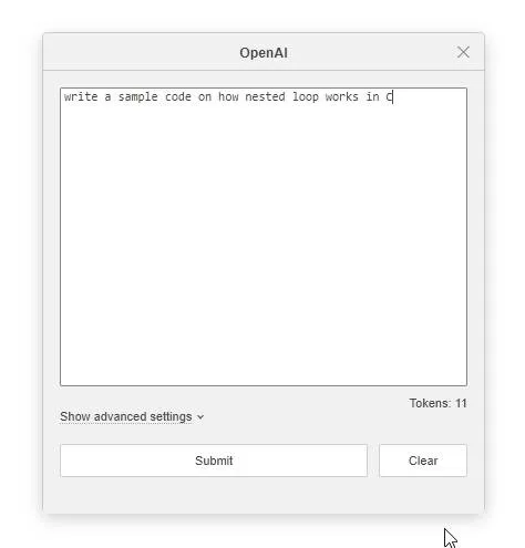 OpenAI写代码请求