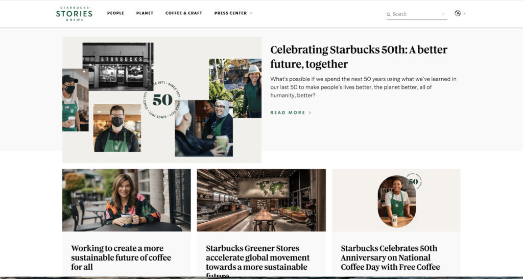 Starbucks Stories 博客