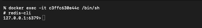 从 Docker 中的 shell 调用 redis-cli