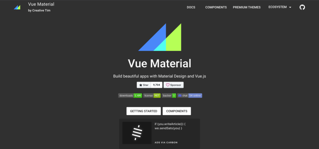 Vue Material 主页