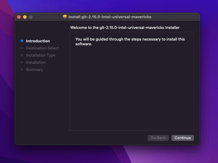 MacOS 版 Git 安装程序