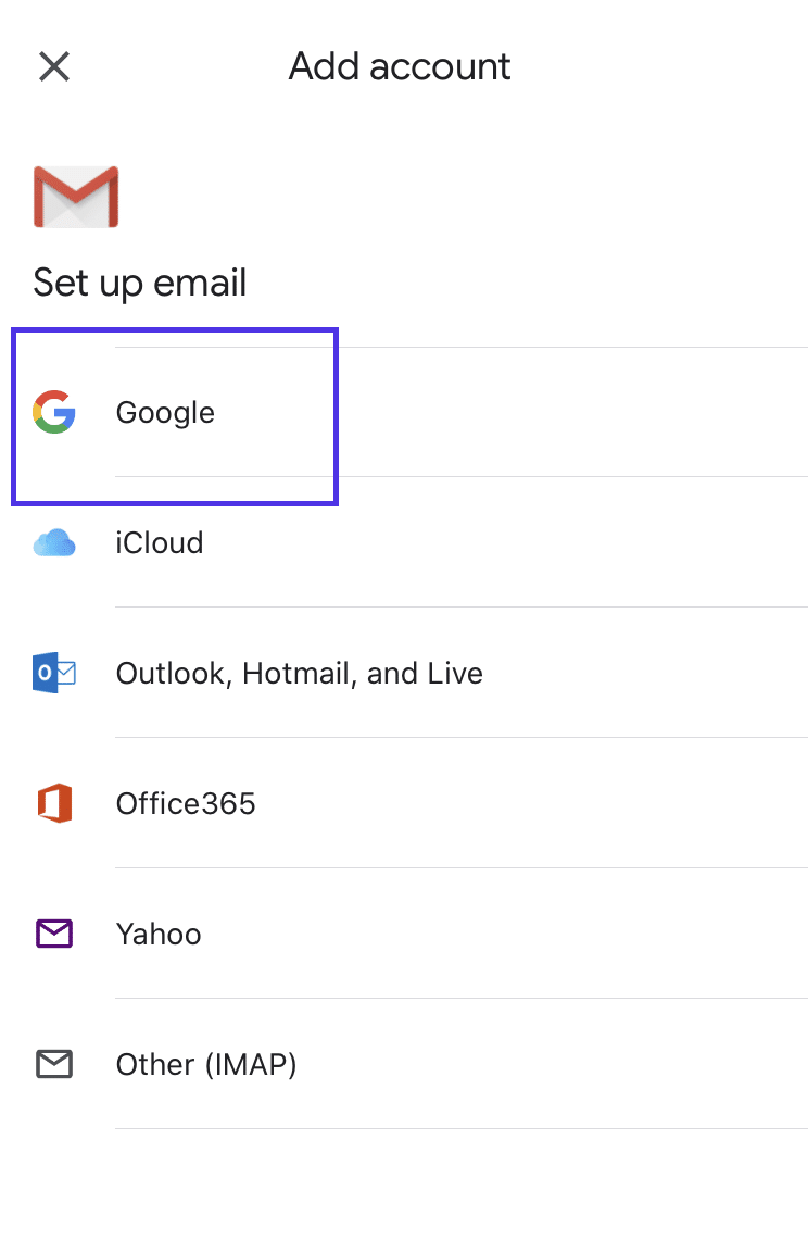 在 iOS 设备上添加 Gmail 地址