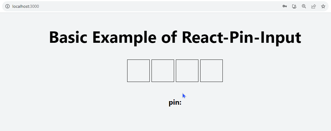 React-pin-input基础示例