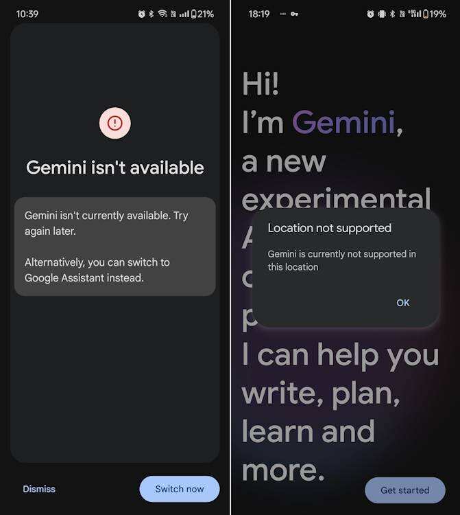 Gemini App 无法工作