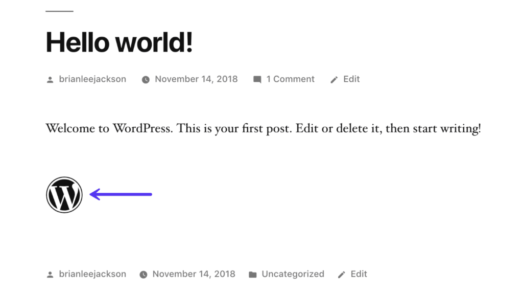 WordPress 5.0 中的 "Font Awesome" 示例 