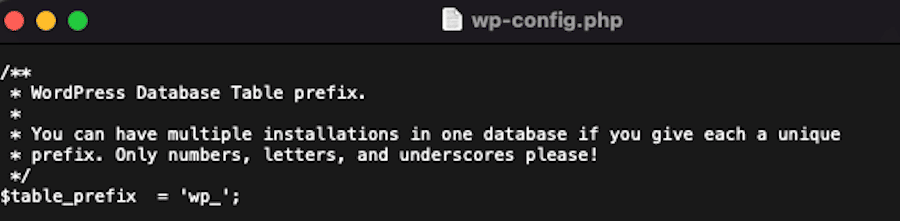 编辑 wp-config.php 文件