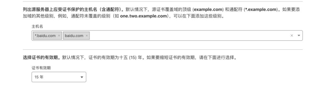 配置证书域名范围 配置证书域名范围