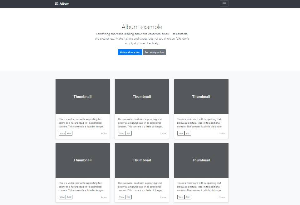 Album Bootstrap 模板