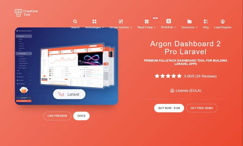Argon Dashboard 2 Pro Laravel