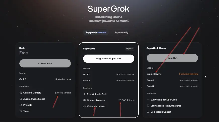 Grok套餐方案